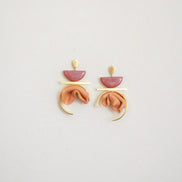 Crinkled Mustard Earrings