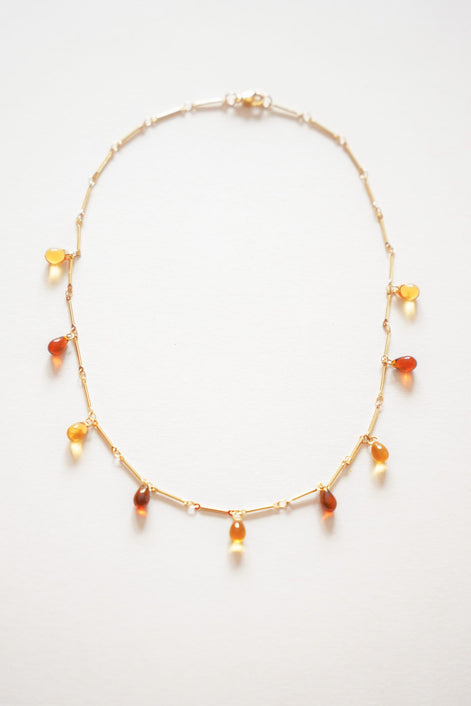 Amber Drops Necklace