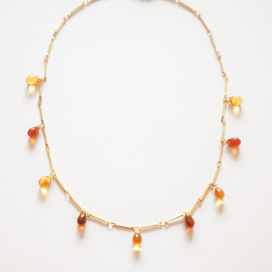 Amber Drops Necklace