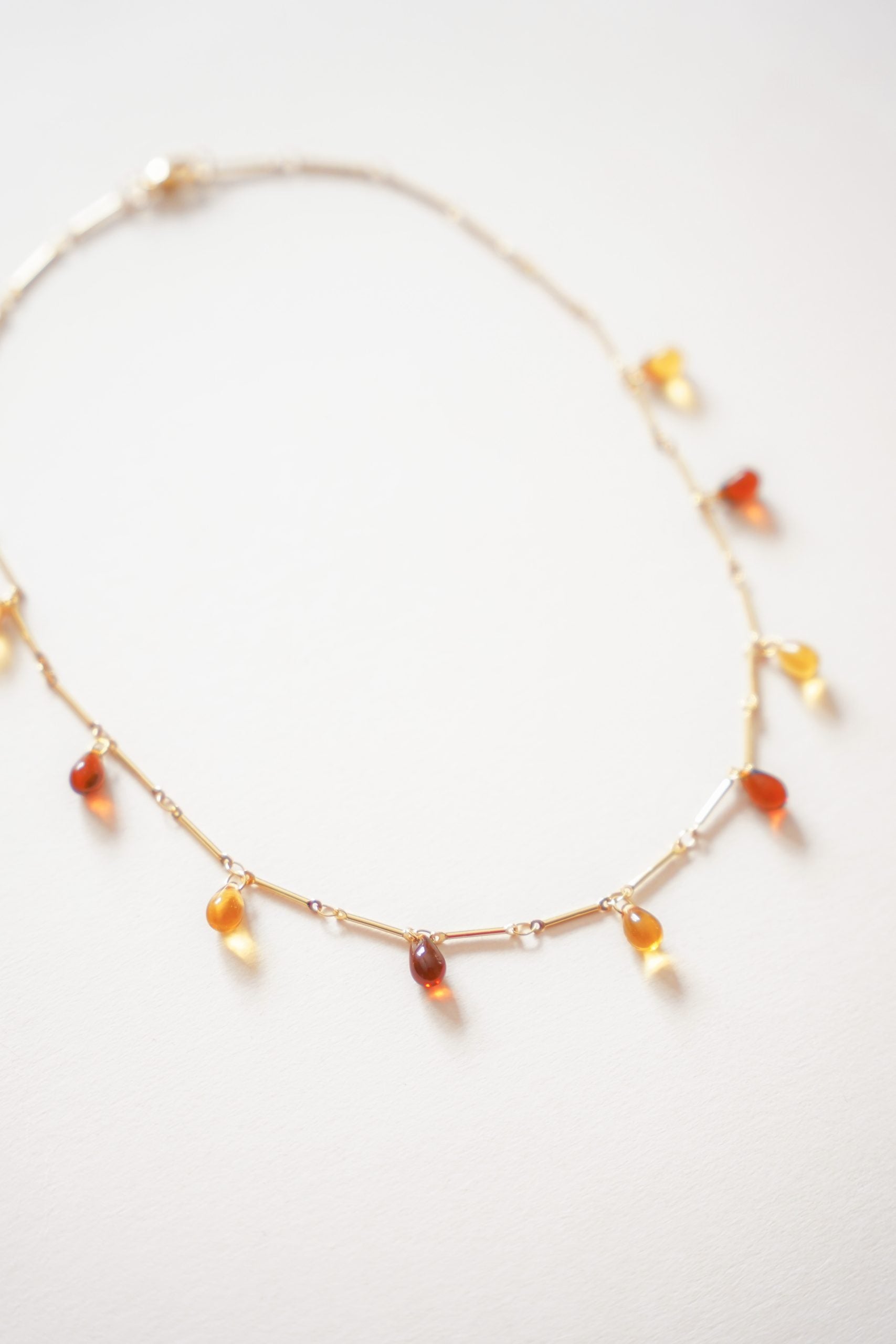 Amber Drops Necklace