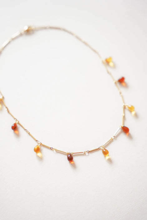 Amber Drops Necklace