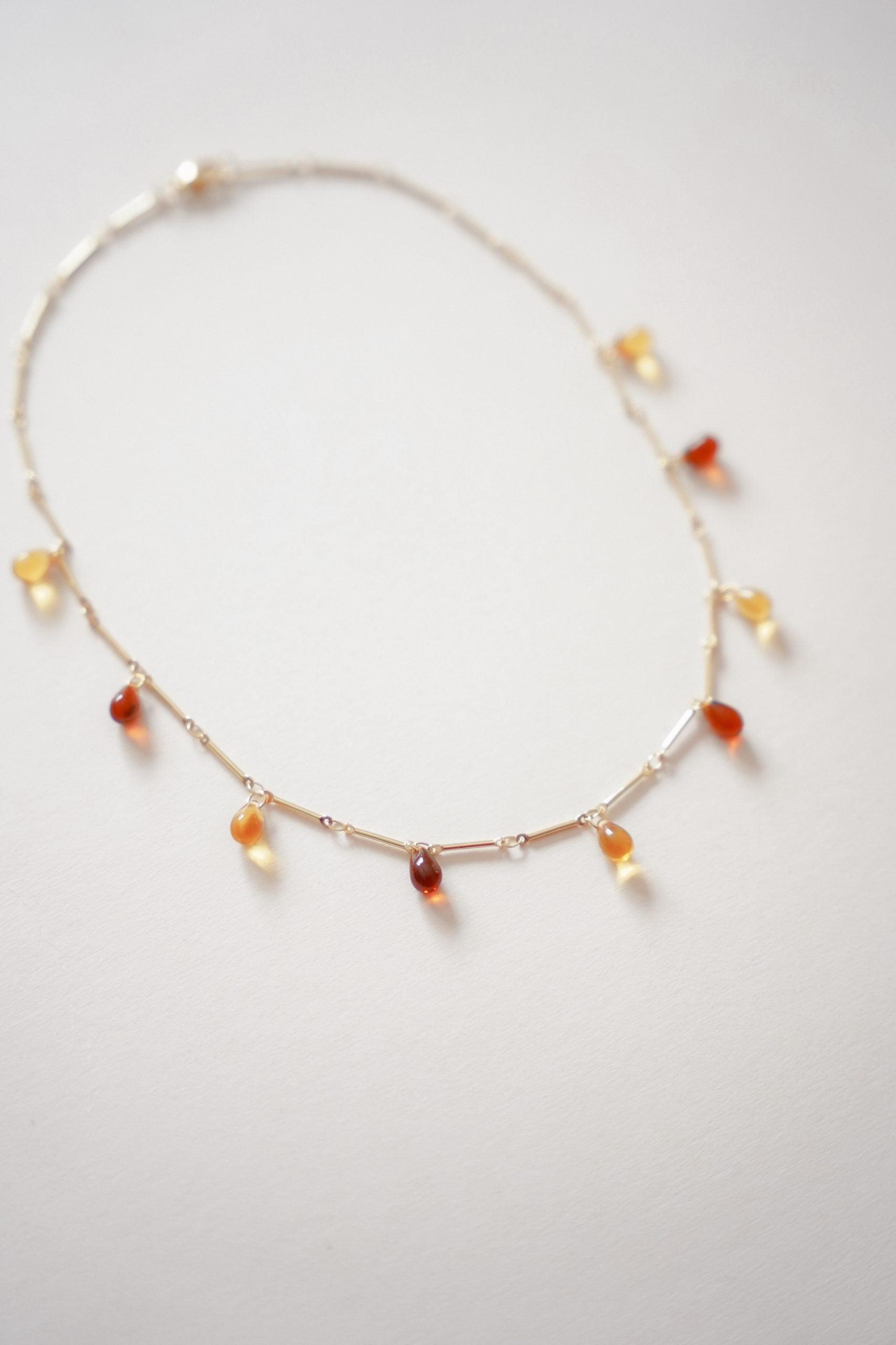 Amber Drops Necklace