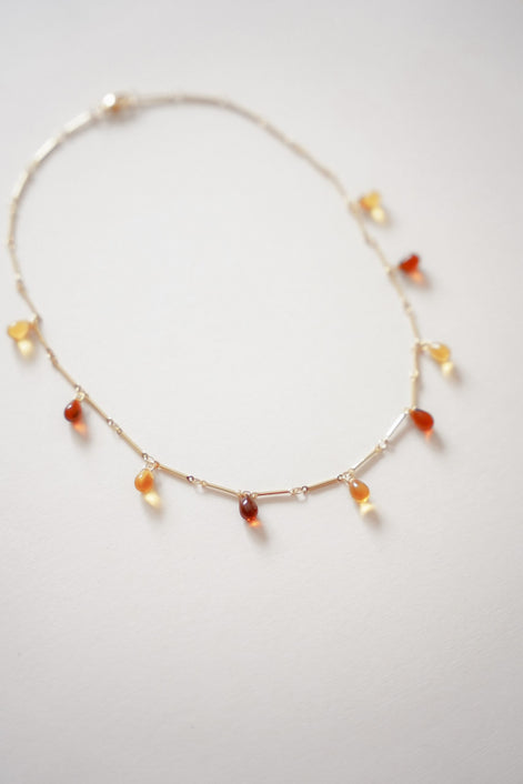 Amber Drops Necklace