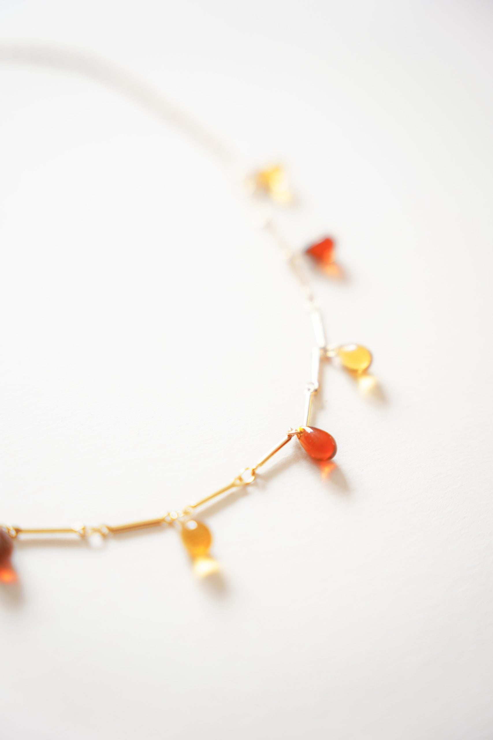 Amber Drops Necklace