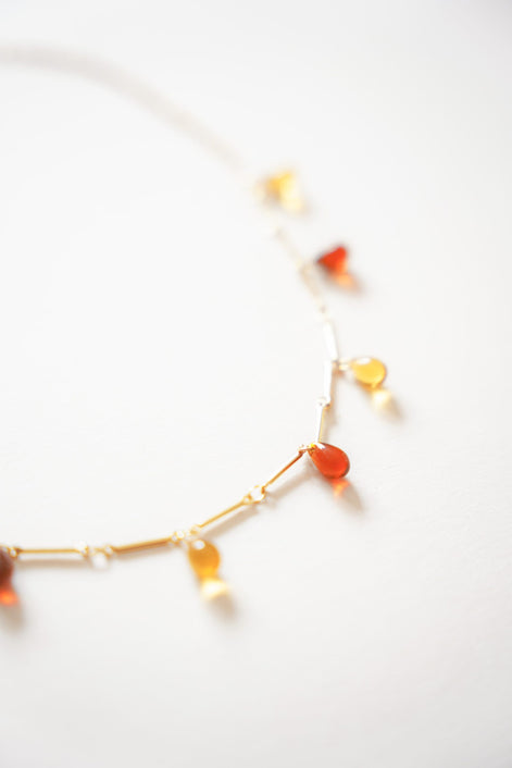 Amber Drops Necklace