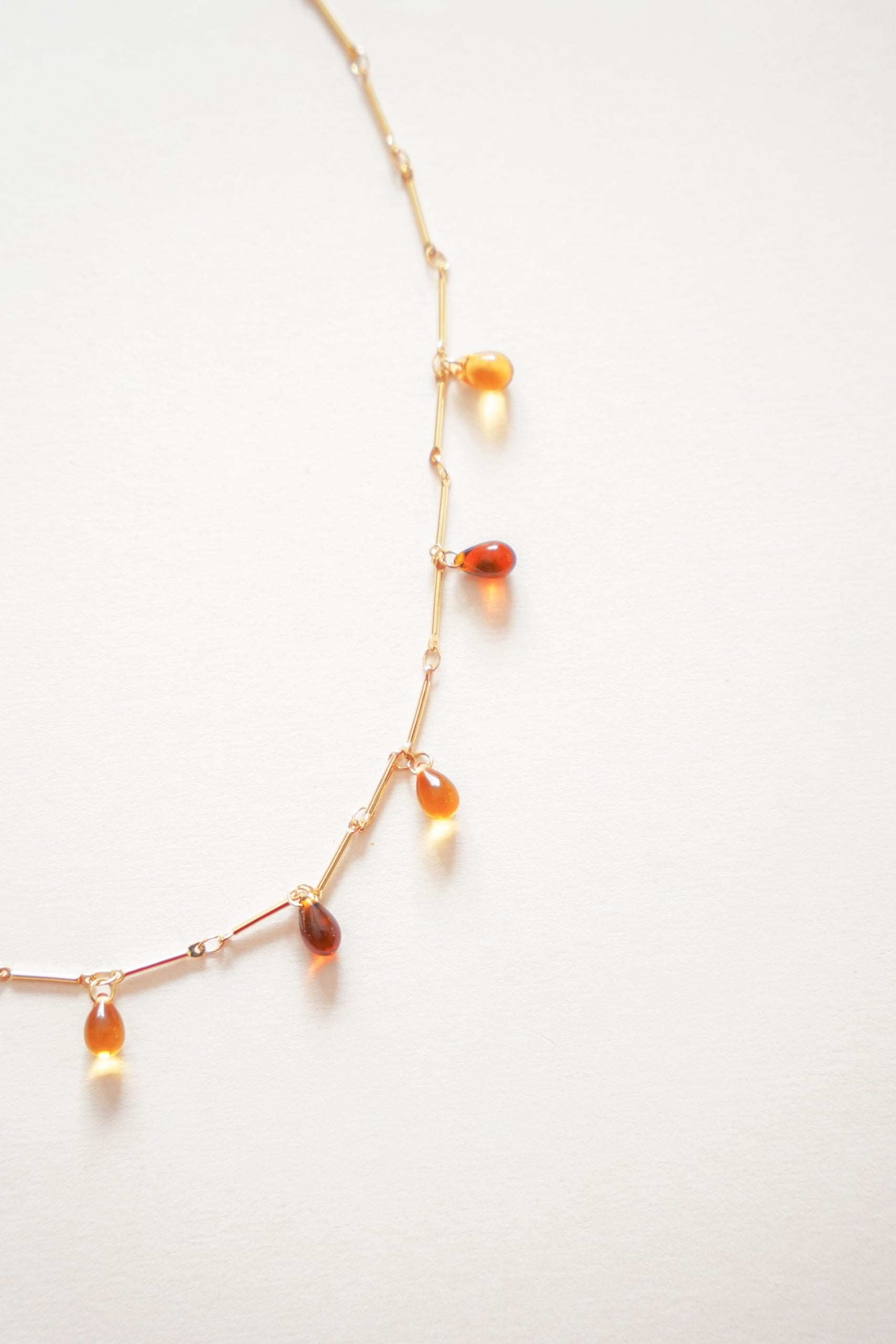 Amber Drops Necklace