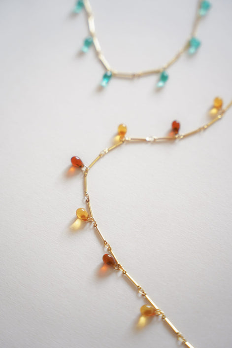Amber Drops Necklace