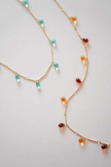 Amber Drops Necklace