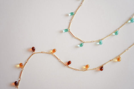 Sea Blue Drops Necklace