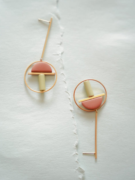 Dangling Geometric Earrings