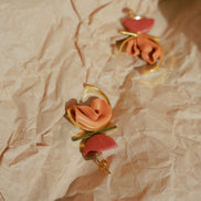 Crinkled Mustard Earrings