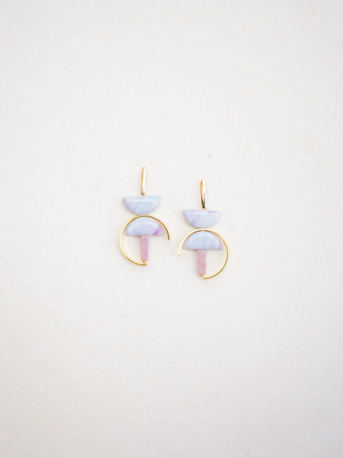 Marbled Lilac Earrings