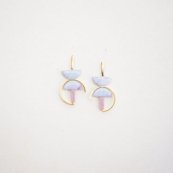 Marbled Lilac Earrings