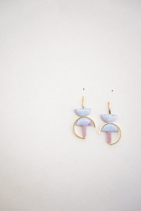 Marbled Lilac Earrings