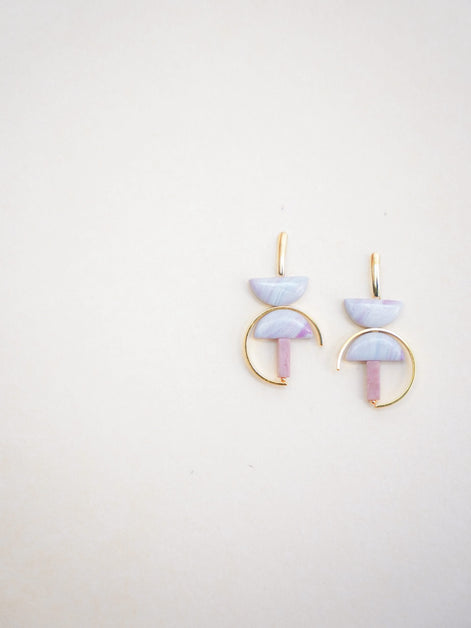 Marbled Lilac Earrings