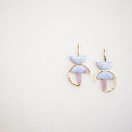 Marbled Lilac Earrings