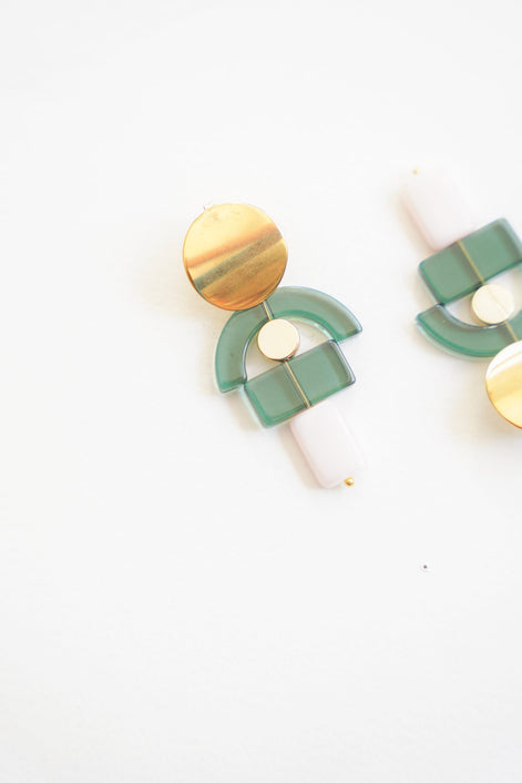 Whimsical Green Earrings