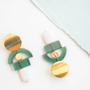 Whimsical Green Earrings