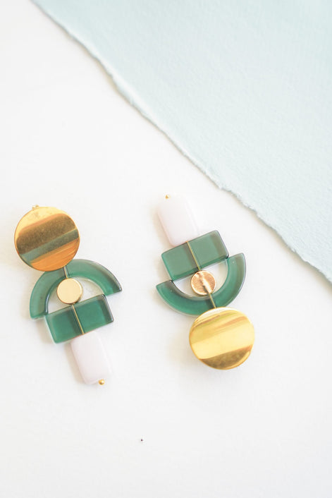 Whimsical Green Earrings