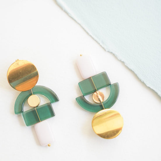 Whimsical Green Earrings