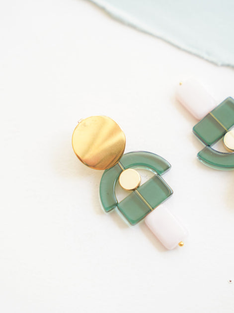 Whimsical Green Earrings