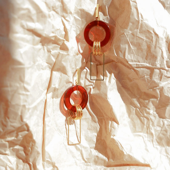 Dangling Circle Earrings