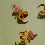 Crinkled Mustard Earrings