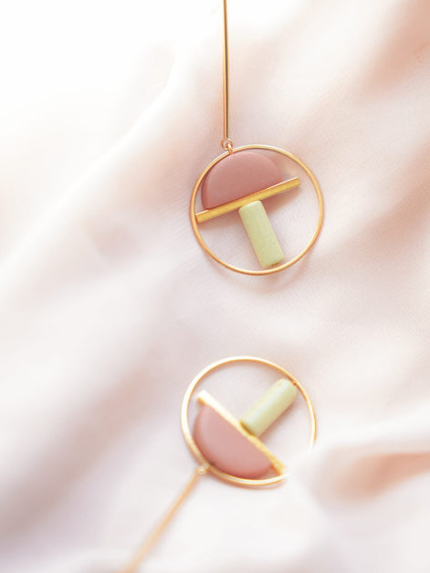 Dangling Geometric Earrings