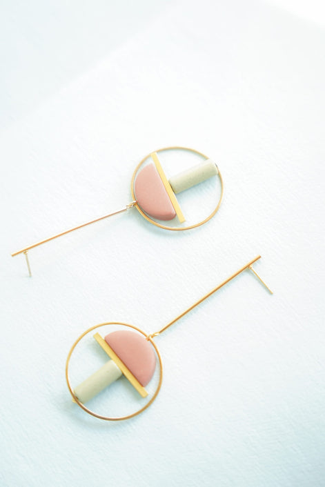 Dangling Geometric Earrings