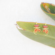 Crinkled Mustard Earrings
