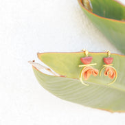 Crinkled Mustard Earrings