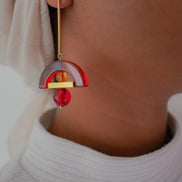 Tortoise Coral Earrings