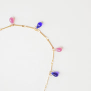 Pink & Blue Drops Necklace