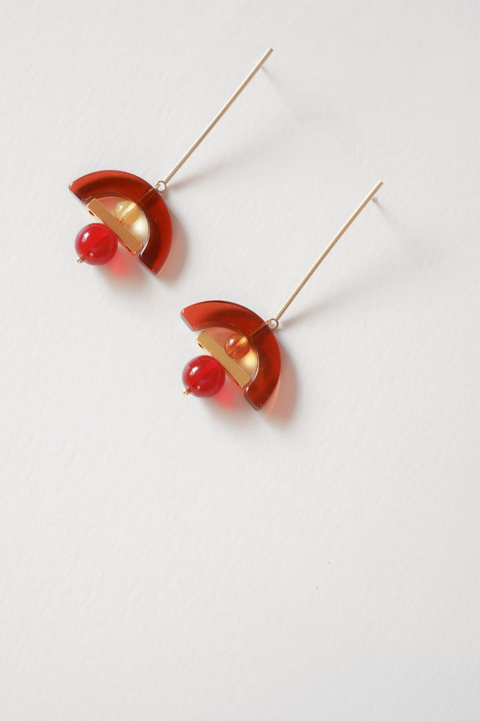 Ruby Amber Earrings