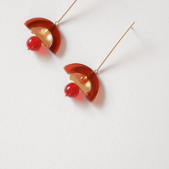 Ruby Amber Earrings