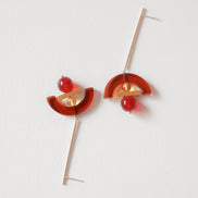 Ruby Amber Earrings