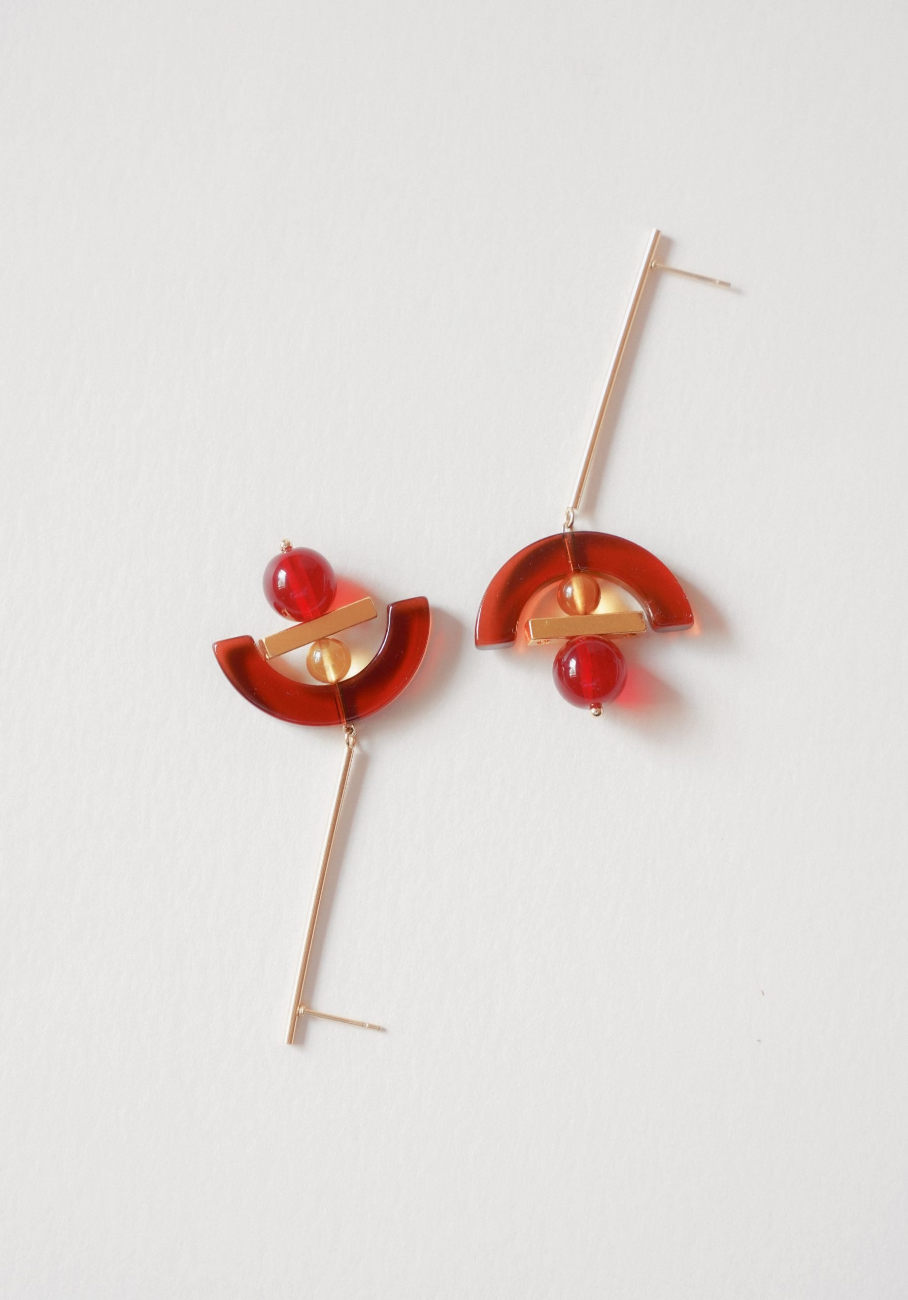 Ruby Amber Earrings