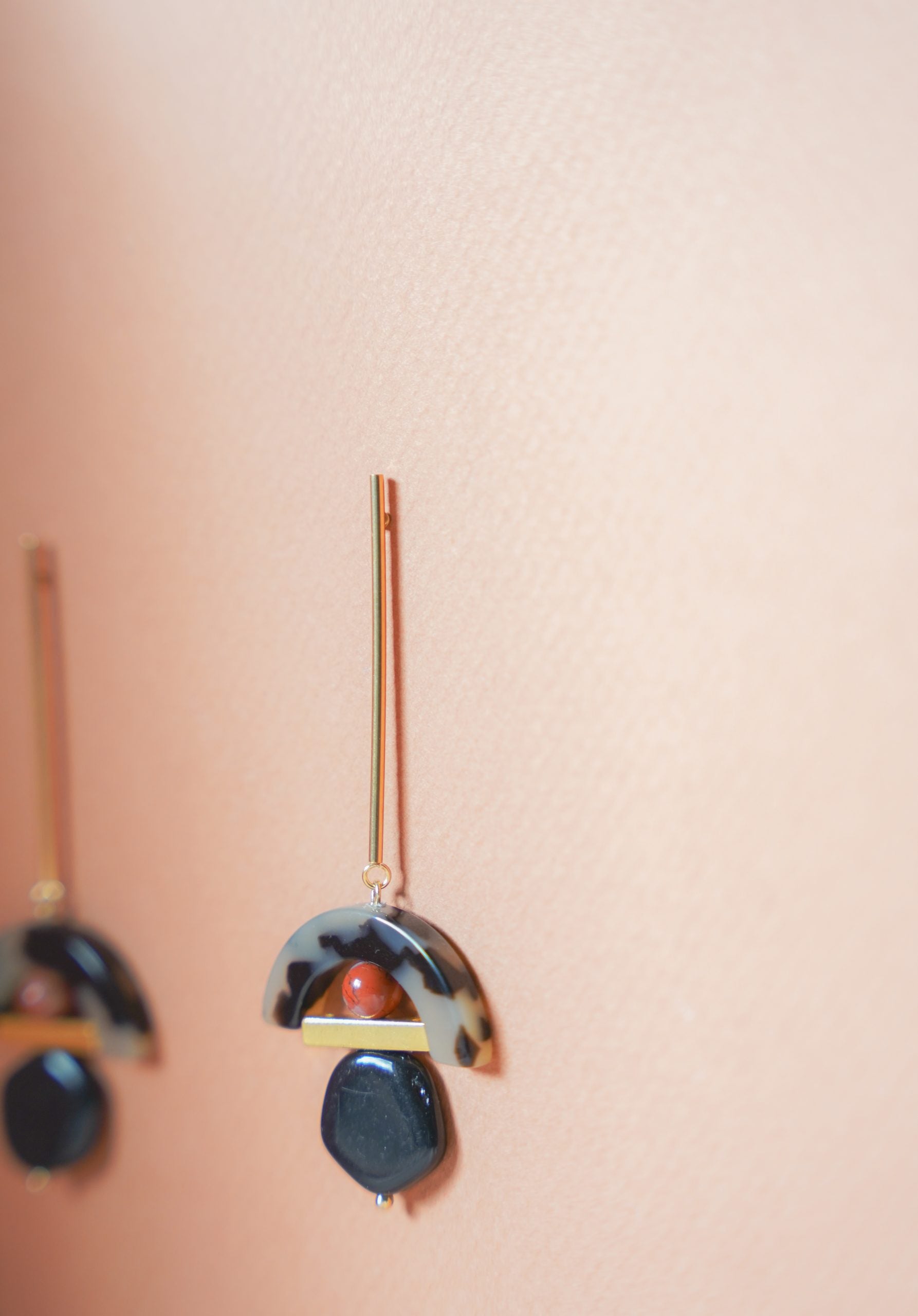 Tortoise Coral Earrings