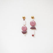 Asymmetrical Dark Mauve dangles