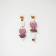 Asymmetrical Dark Mauve dangles