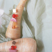 Colour Block Amber Earrings