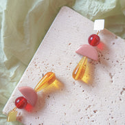 Colour Block Amber Earrings