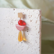 Colour Block Amber Earrings