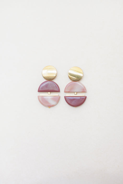 Contrast Drops in Burgundy and Pink