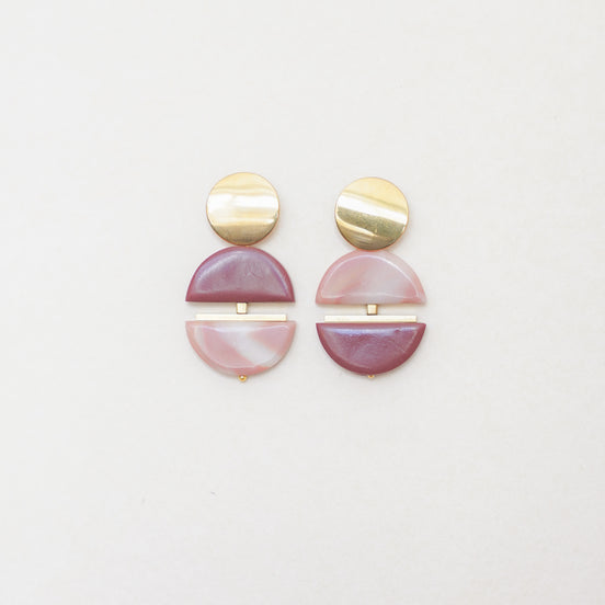 Contrast Drops in Burgundy and Pink