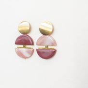 Contrast Drops in Burgundy and Pink