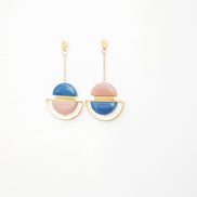 Dangling Blue & Pink Earrings
