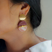 Contrast Drops in Burgundy and Pink