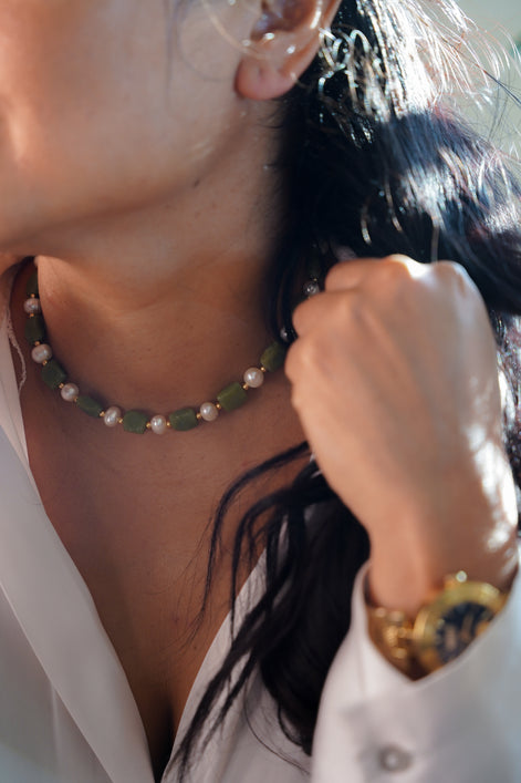 The Classic Jade Pearl Necklace
