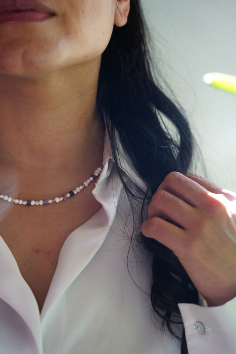 Perlenkette „Hauch von Flieder“